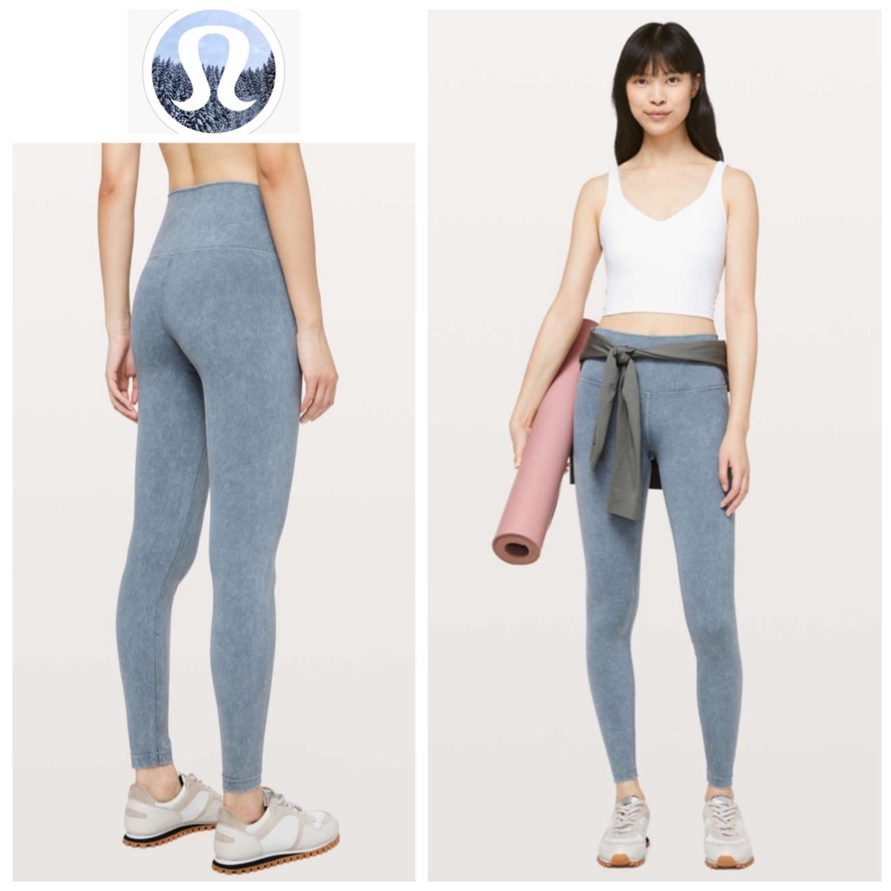Lululemon nwot Size 2 Wunder Under High-Rise Tight Washed Moon Blue